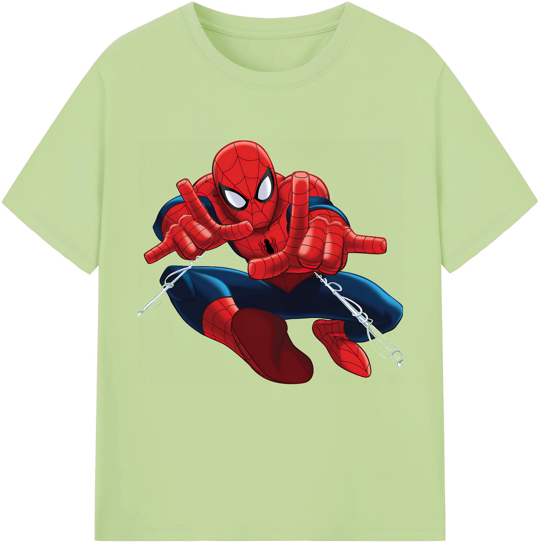 （画像用） Spider Man スパイダーマン 綿100％半袖Tシャツ（フロントプリント）